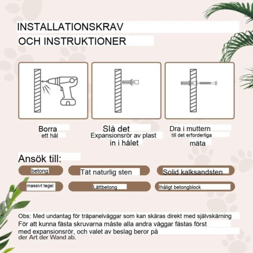 Ljusgrå katt-klätterväggssats, 4-delad möbel med sisal-skrapstolpar och lekboll (upp till 5 kg)