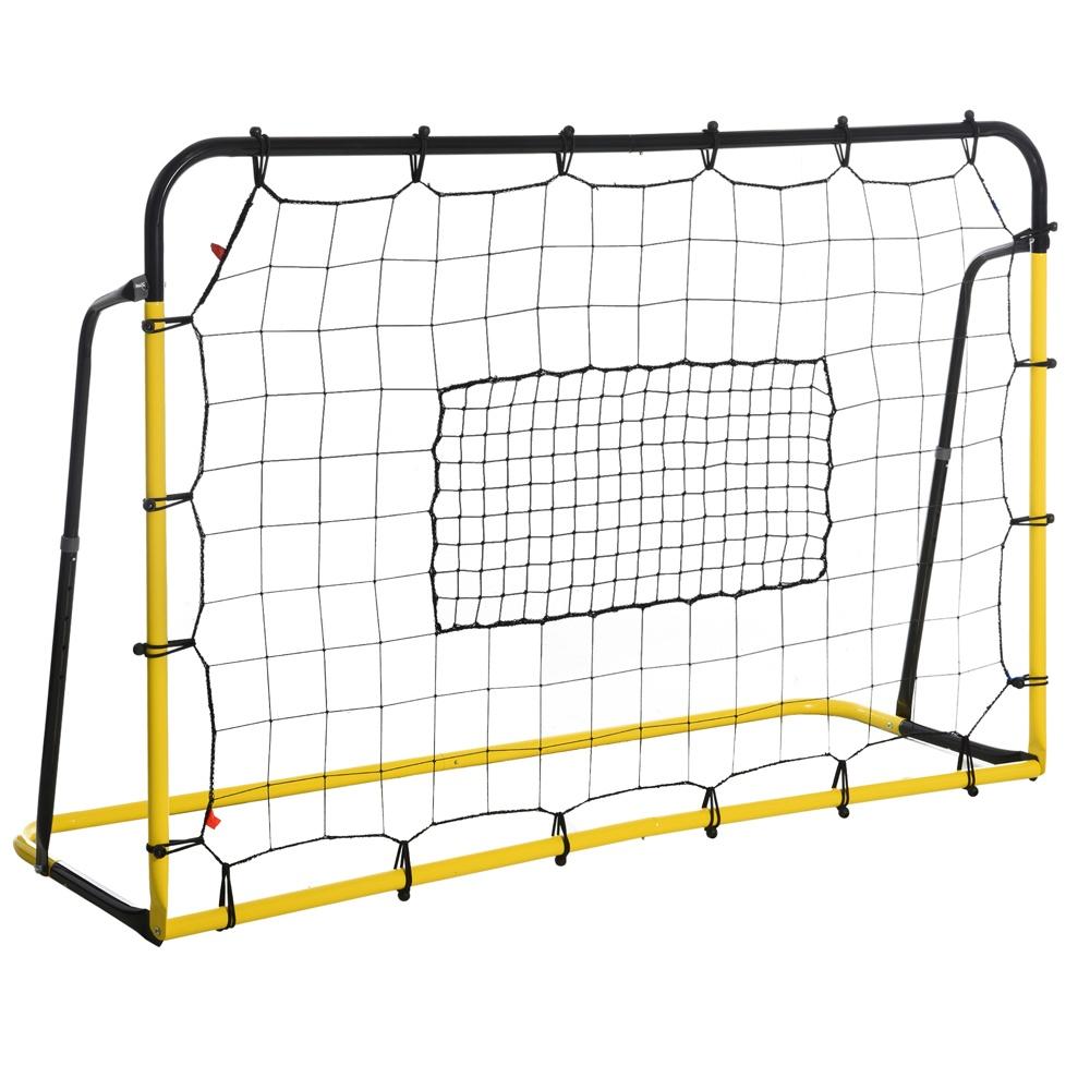 Justerbart Fotboll Basket Baseball Rebounder mål, Gul Svart