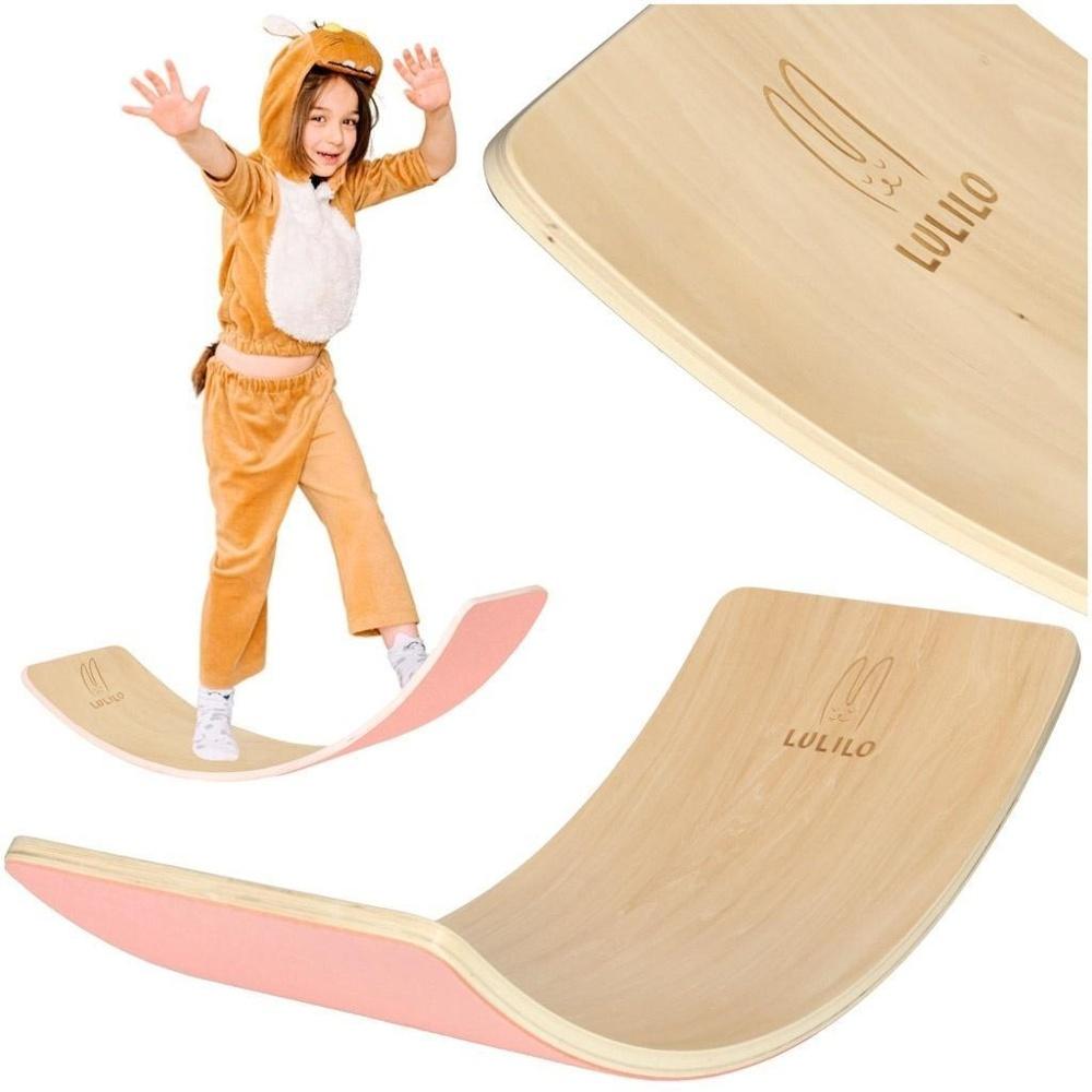 Linden Wood Balance Board Rocker för barn och vuxna – motion, nöje och utveckling