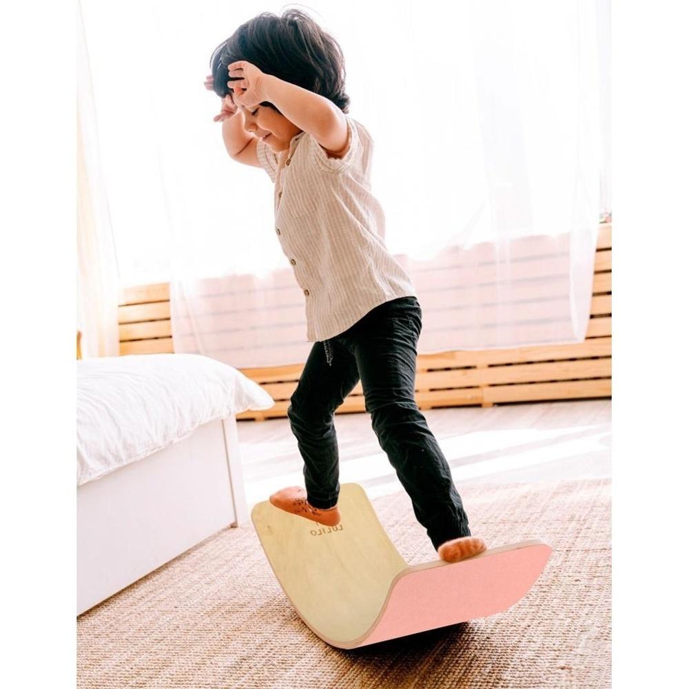 Linden Wood Balance Board Rocker för barn och vuxna – motion, nöje och utveckling