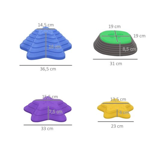 Balansera Stepping Stones för barn, staplingslek och motorisk skicklighet