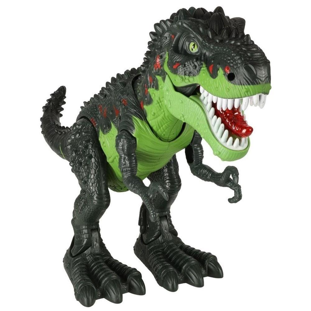 Light Up Roaring T-Rex Dinosaur Toy med Walking Action Green