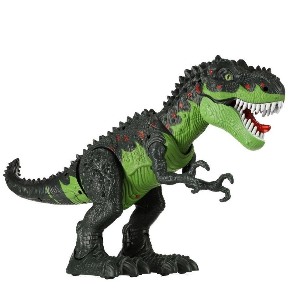 Light Up Roaring T-Rex Dinosaur Toy med Walking Action Green