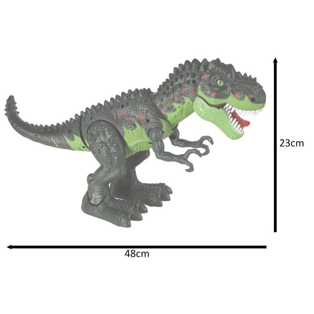 Light Up Roaring T-Rex Dinosaur Toy med Walking Action Green