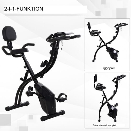 Justerbar motionscykel med magnetiskt motstånd med spännlinor