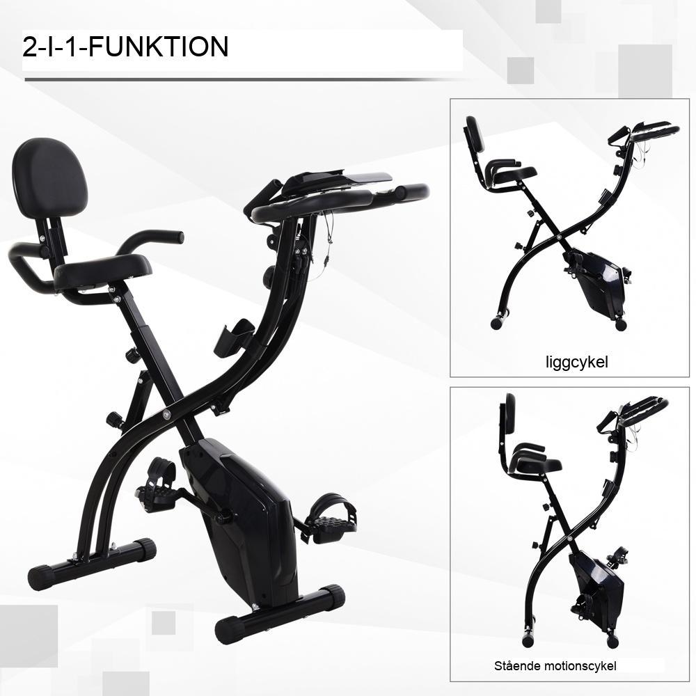 Justerbar motionscykel med magnetiskt motstånd med spännlinor