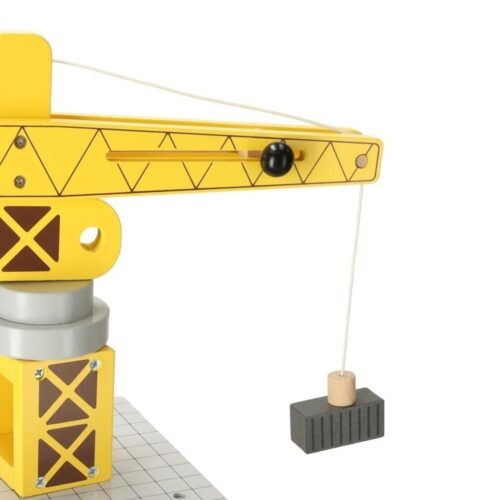 Wooden Crane Seaport Playset – Bygg och transport leksaker för barn från 3 år och uppåt