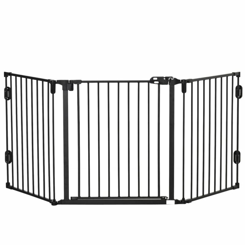 Automatisk Pet Gate | Justerbar och hopfällbar, 3 paneler, säker lekhage