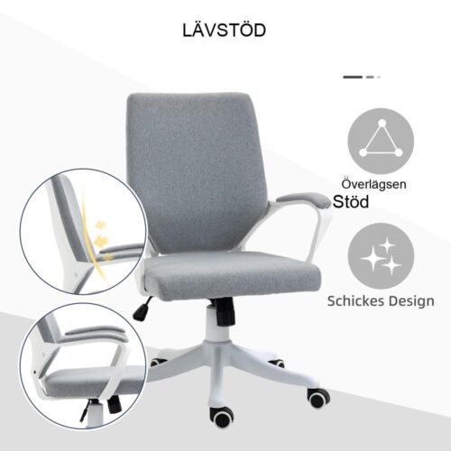 Ergonomisk kontorsstol med svankstöd och vippfunktion