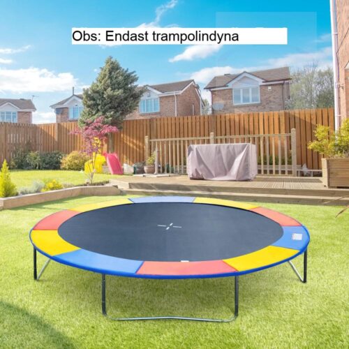 Rund studsmatta skyddsnät och skyddsuppsättning – 8ft/10ft/12ft/15ft – Färgglad skyddande stoppning