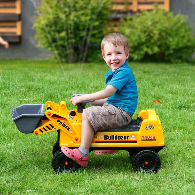 Barngrävmaskin åkande leksak, 2-3 år, ratt och ljudeffekter