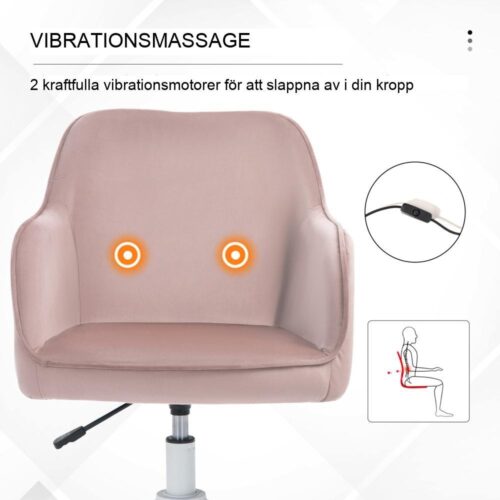 Massagekontorsstol med vibrationsfunktion och justerbara armstöd