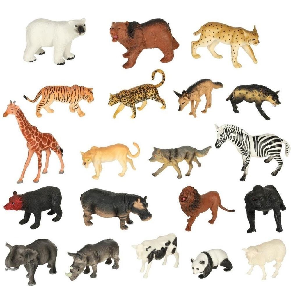 Realistiska djurfigurer Zoo Play Set 59 delar, åldrar 3+