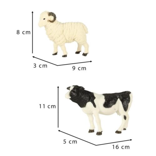 Pedagogiska Farm Animal Figures Lekset med matta och tillbehör 7st