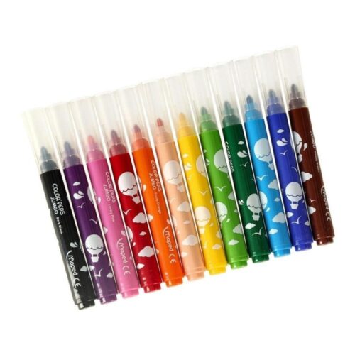 Jumbo Color Washable Markers för småbarn, tjock spets, 12-pack