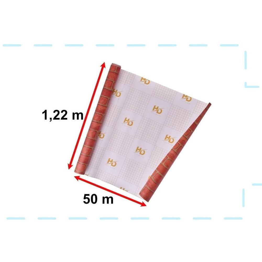 Självhäftande tapetrulle av tegel 1,22x50m – Unik inredning
