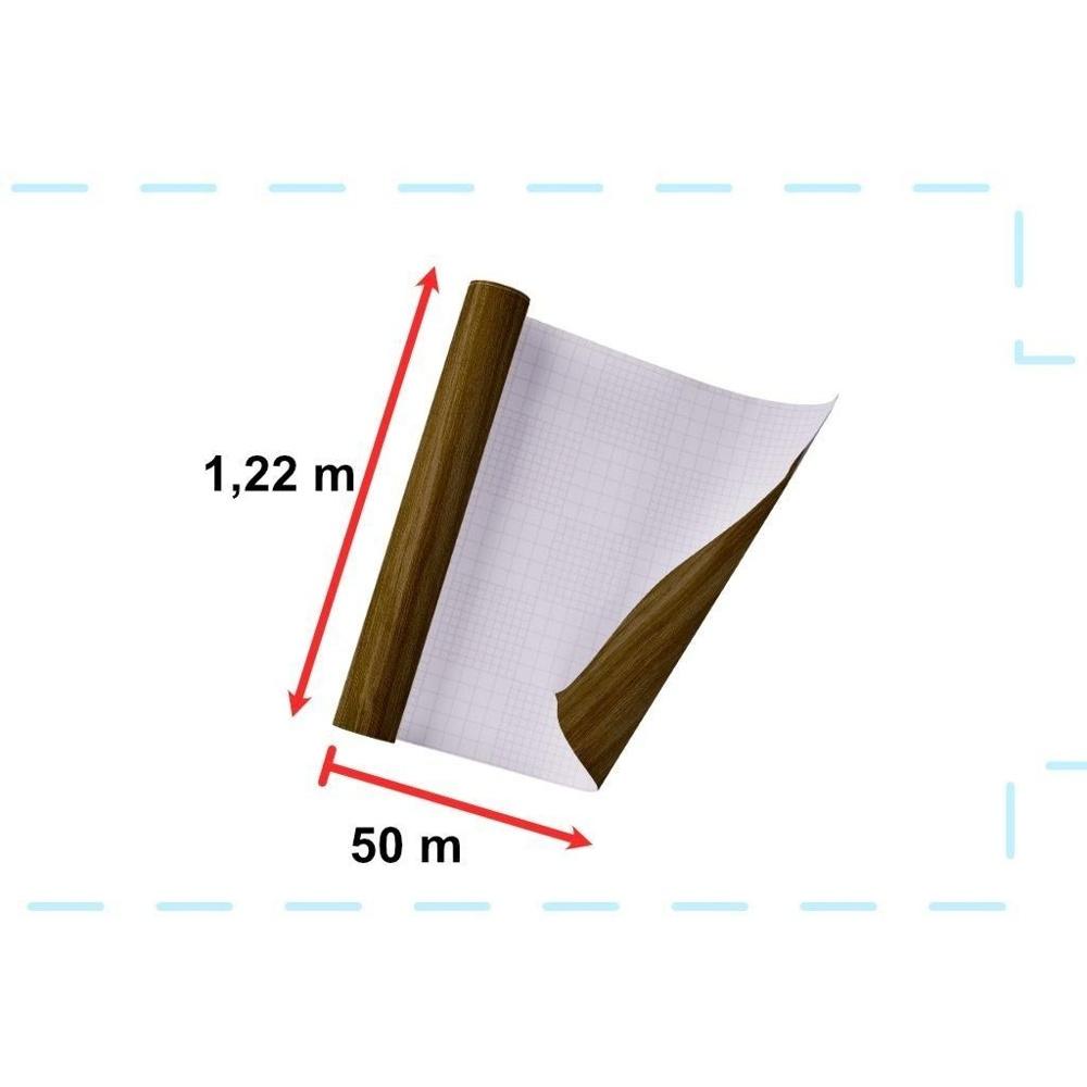 Självhäftande Ek Brun Tapetrulle – 1,22x50m