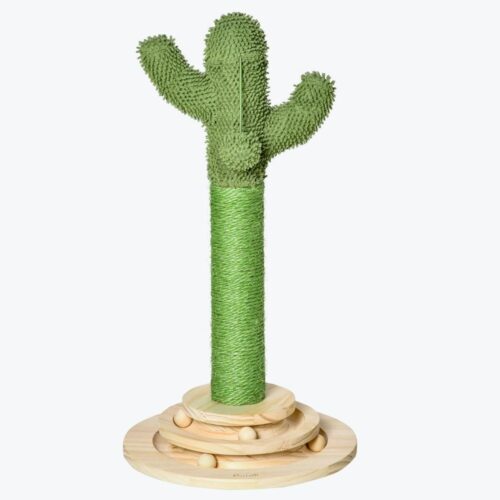 Cactus Cat Scratching Post – Sisalrep och träleksak, 60cm