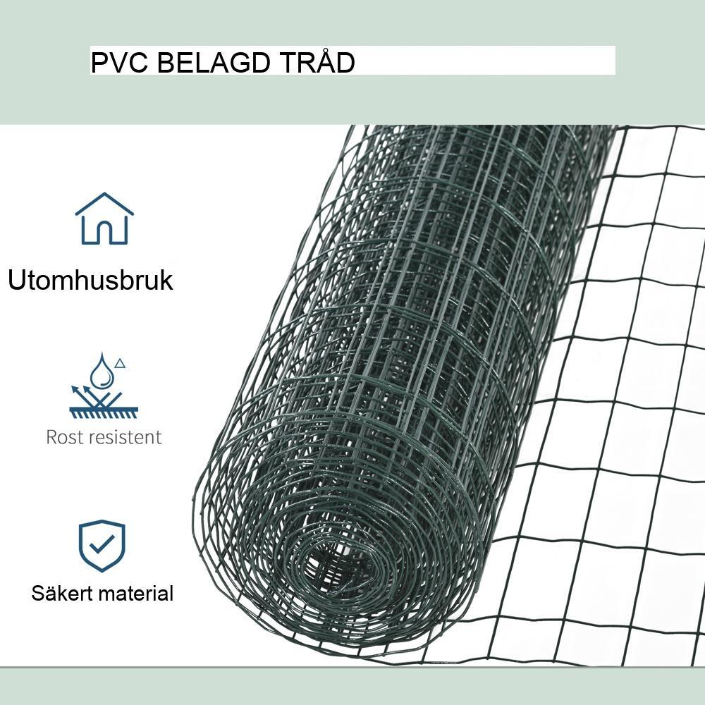 Mörkgrönt stål Hund och fjäderfä staket Trådnät – 10×1,22m