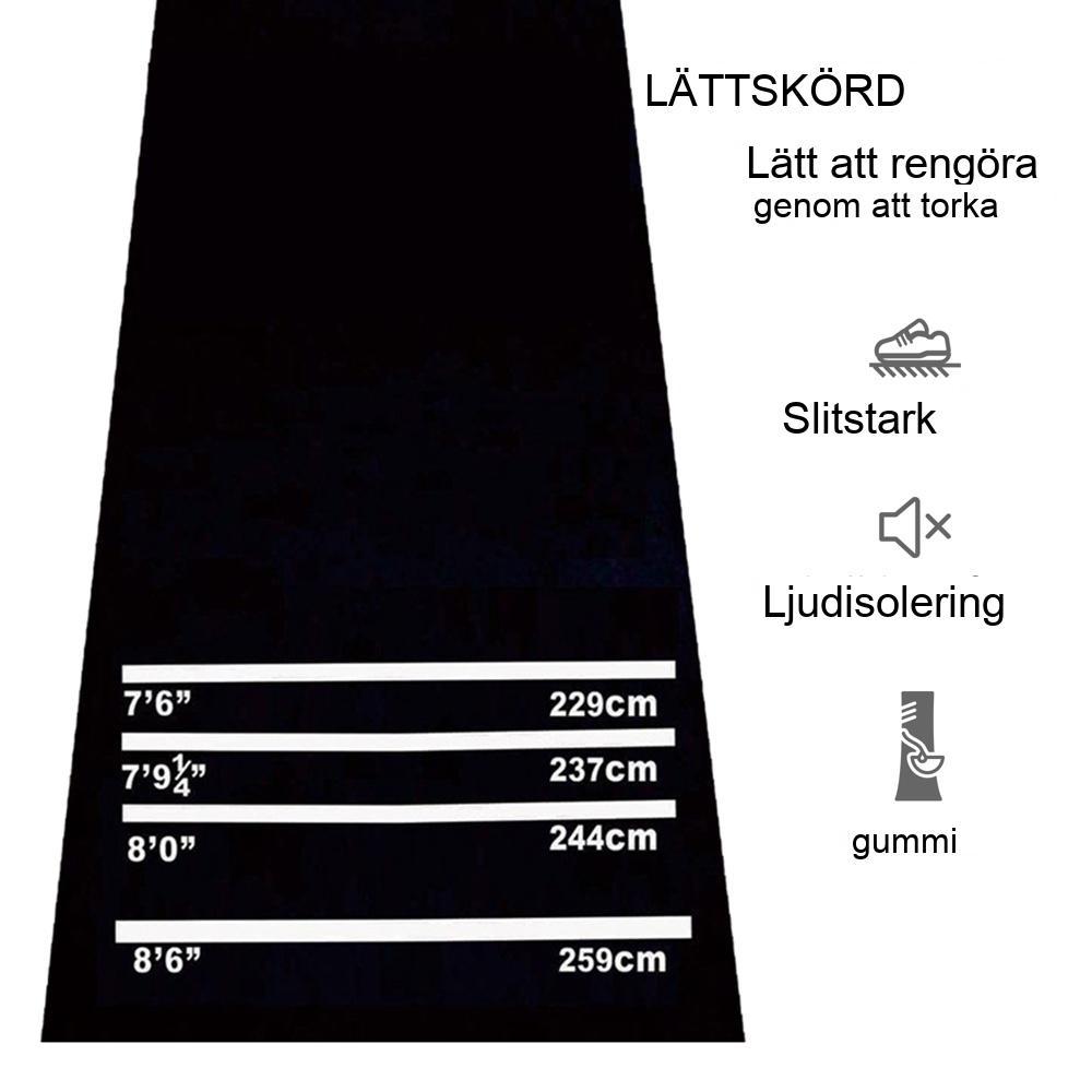 Tournament Distance Dart-matta, halkfri gummi för stål och mjuk dart