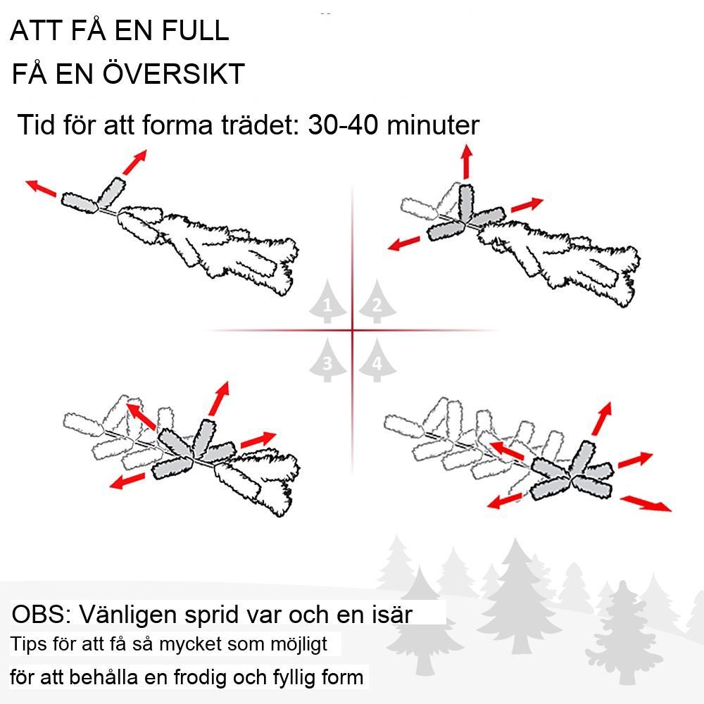 7 fot konstgjord julgran med naturtrogna grenar och 4030 tips