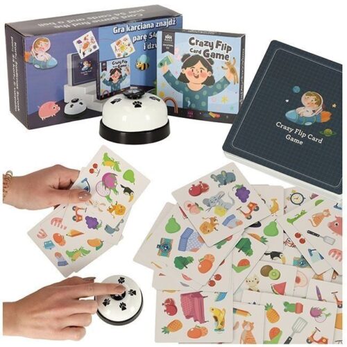 Perceptive Memory Matching Card Game with Bell – Rolig familjeaktivitet för 2+ spelare