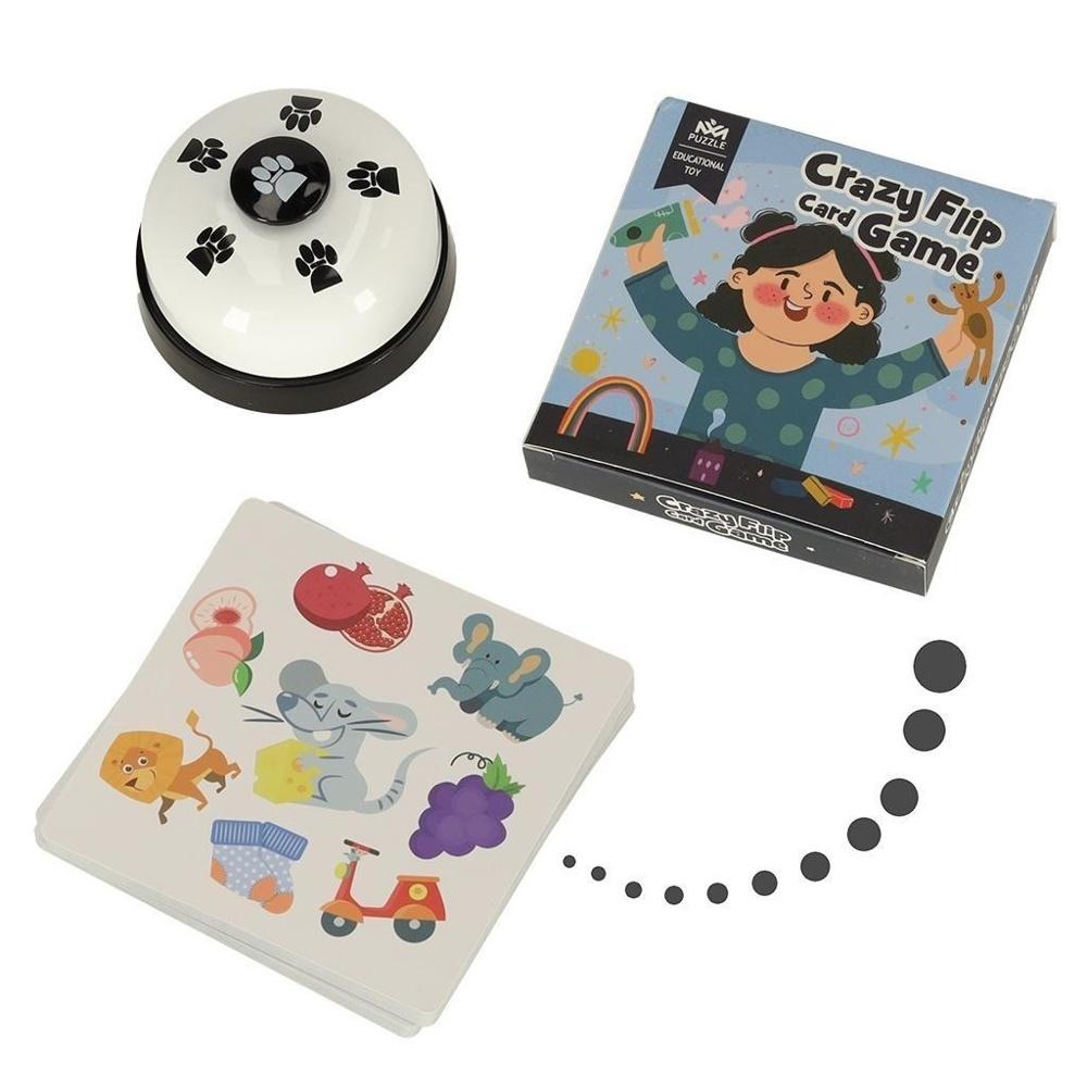 Perceptive Memory Matching Card Game with Bell – Rolig familjeaktivitet för 2+ spelare