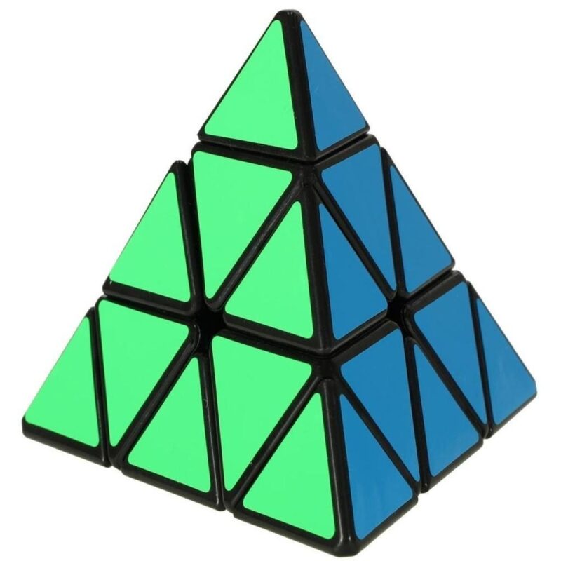 PYRAMINX Puzzle Cube Logic Game – Svart ram – Brain Teaser Toy