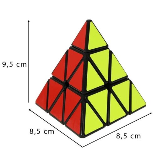 PYRAMINX Puzzle Cube Logic Game – Svart ram – Brain Teaser Toy