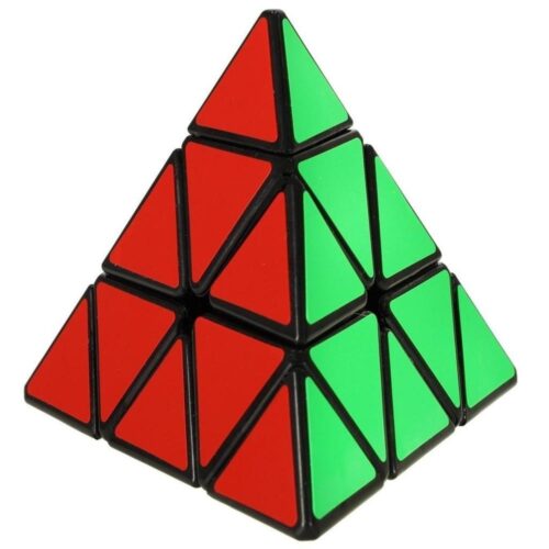 PYRAMINX Puzzle Cube Logic Game – Svart ram – Brain Teaser Toy