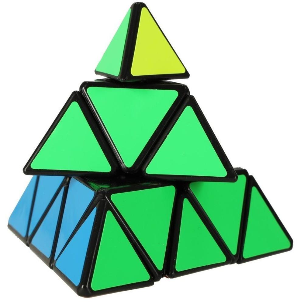 PYRAMINX Puzzle Cube Logic Game – Svart ram – Brain Teaser Toy