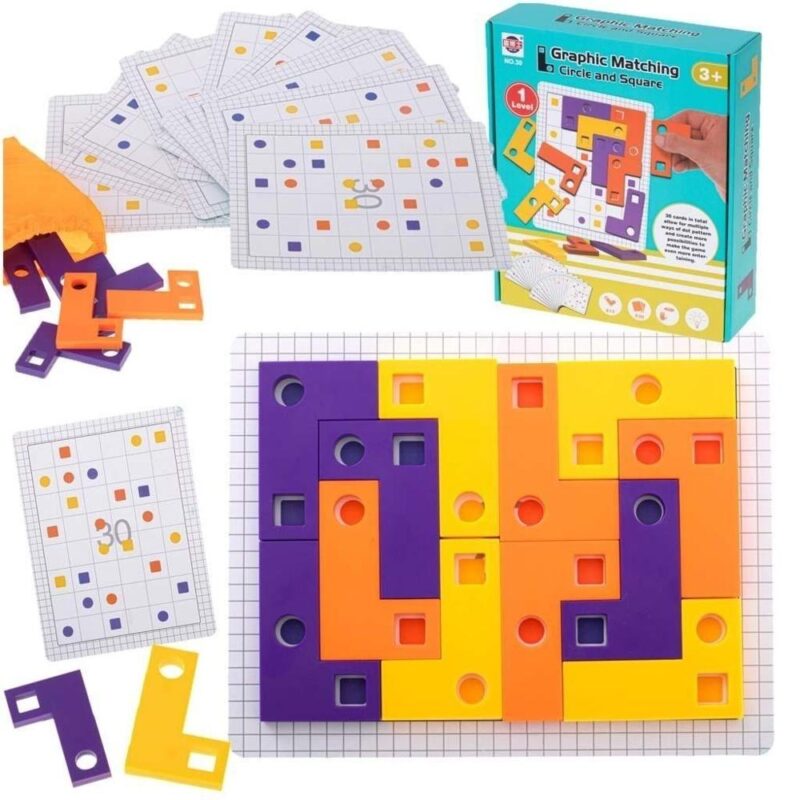 Tetris block och kortspel för barn från 3 år och uppåt