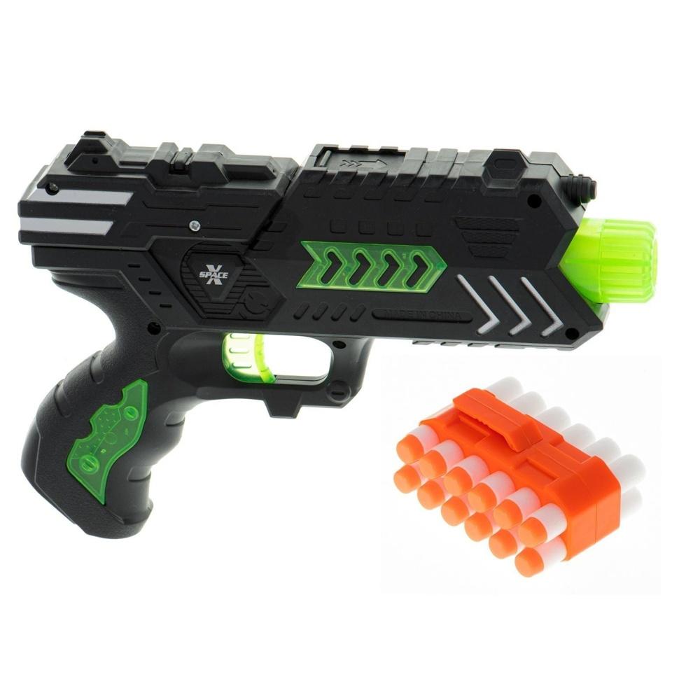 Glow-in-the-Dark Air Shooting Game med flytande bollar och dartpistol