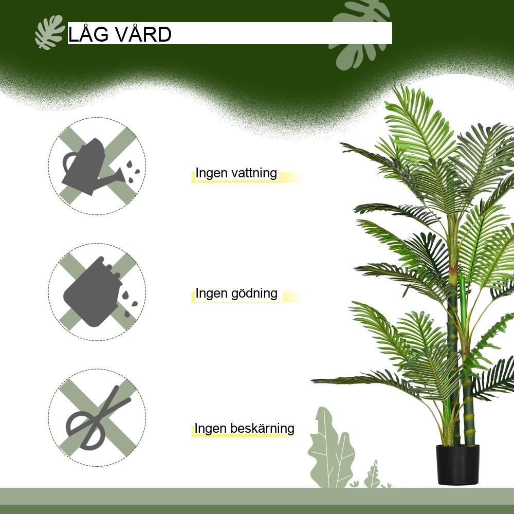 Realistiskt 150 cm konstgjord palm med cementbas för inomhusdekor