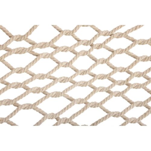 Boho Mesh trädgårdshängmatta med tofsar, 200 cm, beige, rymmer 250 kg