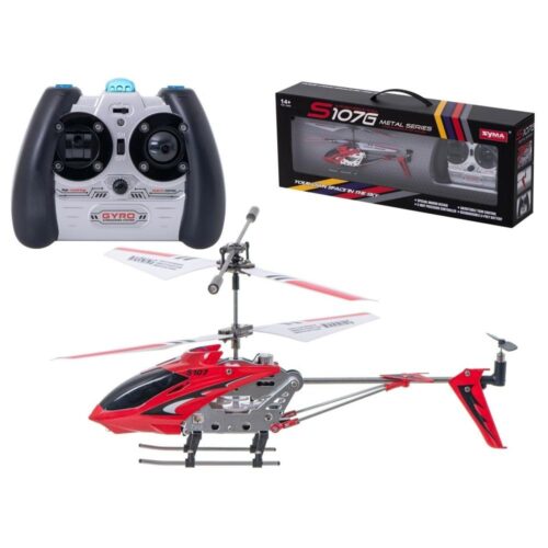 Syma S107G Metal Series Red RC Helikopter – 3D-flyg och gyrostabilisering