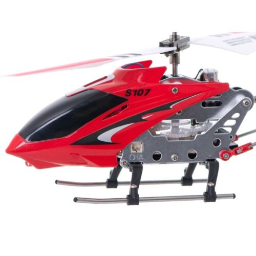 Syma S107G Metal Series Red RC Helikopter – 3D-flyg och gyrostabilisering