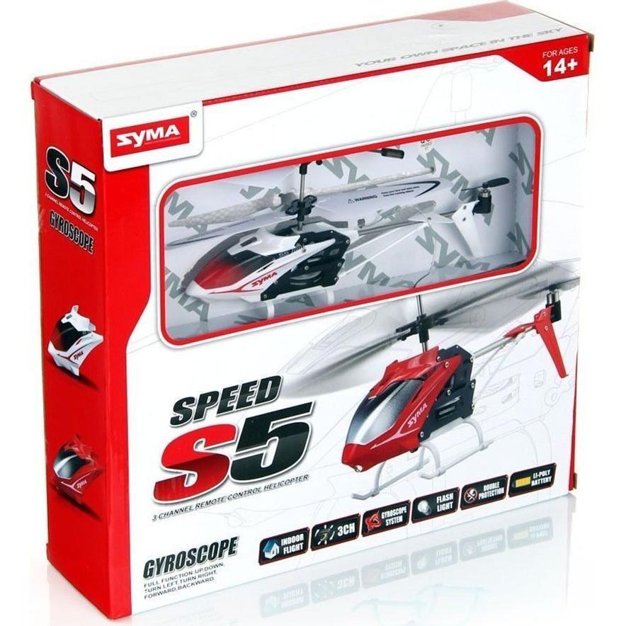 Syma S5 RC Helikopter – 3CH Gyro Stabilized, Lätt att flyga, Vit