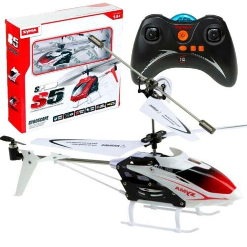 Syma S5 RC Helikopter – 3CH Gyro Stabilized, Lätt att flyga, Vit