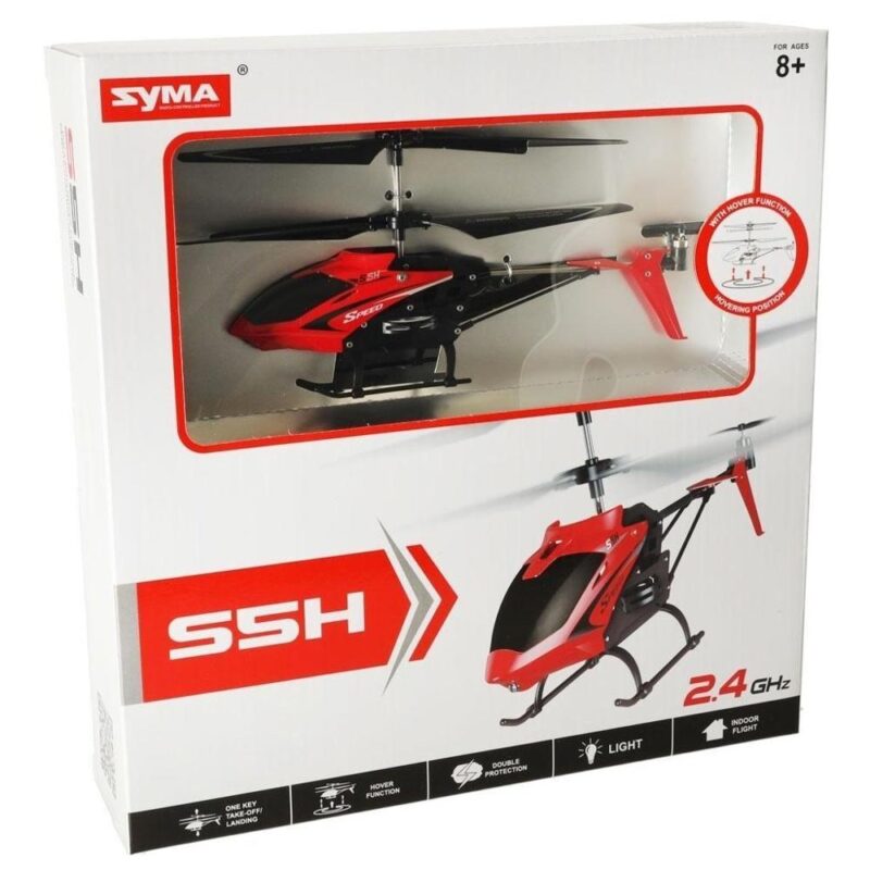 SYMA S5H Red RC Helikopter med hovfunktion, nybörjarläge och krockskydd