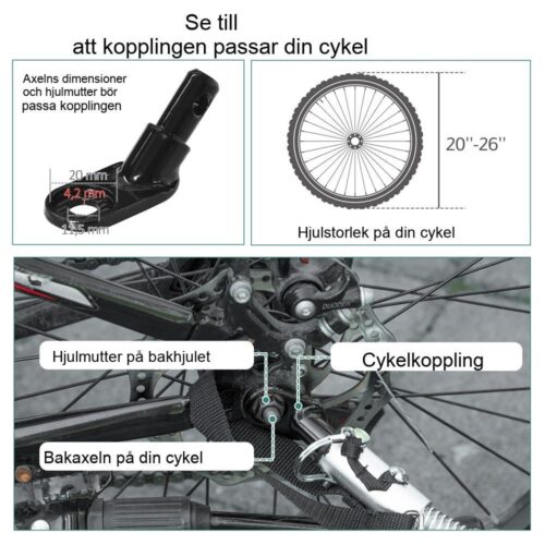 3-i-1 aluminium cykelvagn Jogger för 2 barn Säker och bekväm