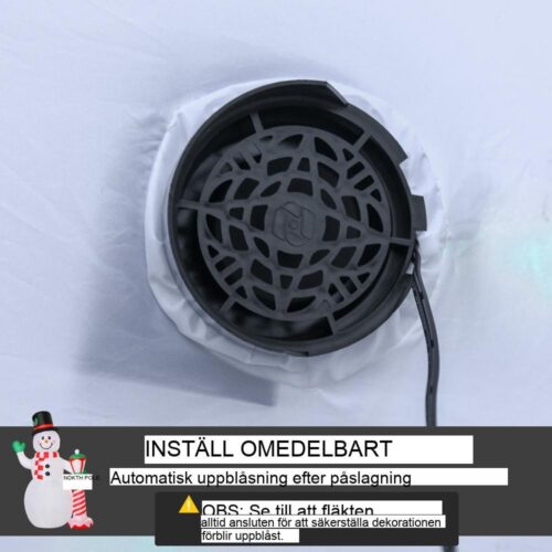 2,4 m uppblåsbar snögubbe med LED-lampor – Utomhus juldekoration