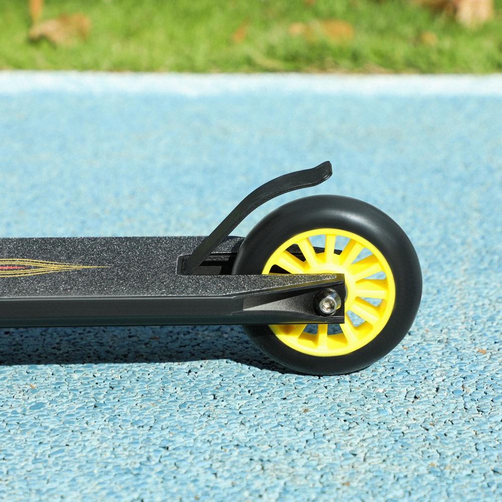 Svart stuntskoter med ABEC 9-lager, 10 cm hjul för tricks och pendling