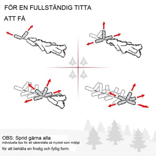 7 fot grön konstgjord gran med 390 spetsar – robust stativ ingår