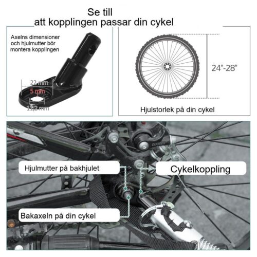 Barncykelvagn 2-i-1 med fjädring, säkerhetsbälten och bromsar, röd/svart