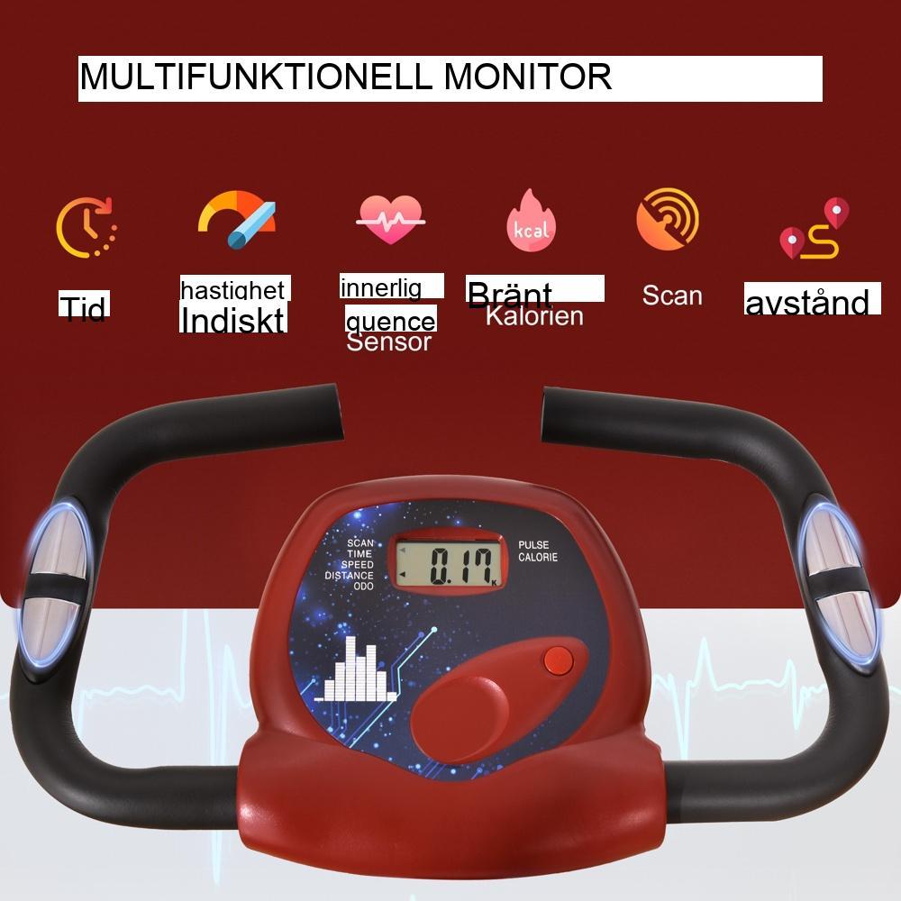 Justerbar motionscykel med magnetiskt motstånd med LCD-skärm