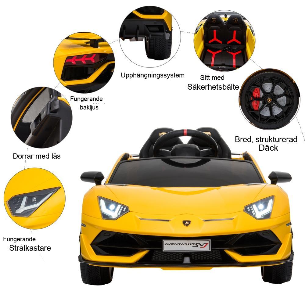 Lamborghini SVJ Electric Kids Ride On Car, 3-8 år gammal, Fjärrkontroll, MP3 och lampor