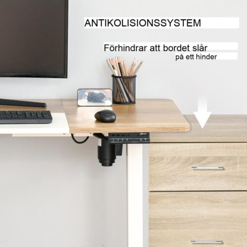 Elektriskt stående skrivbord | Höjdjusterbar med 4 förinställningar | Modern design