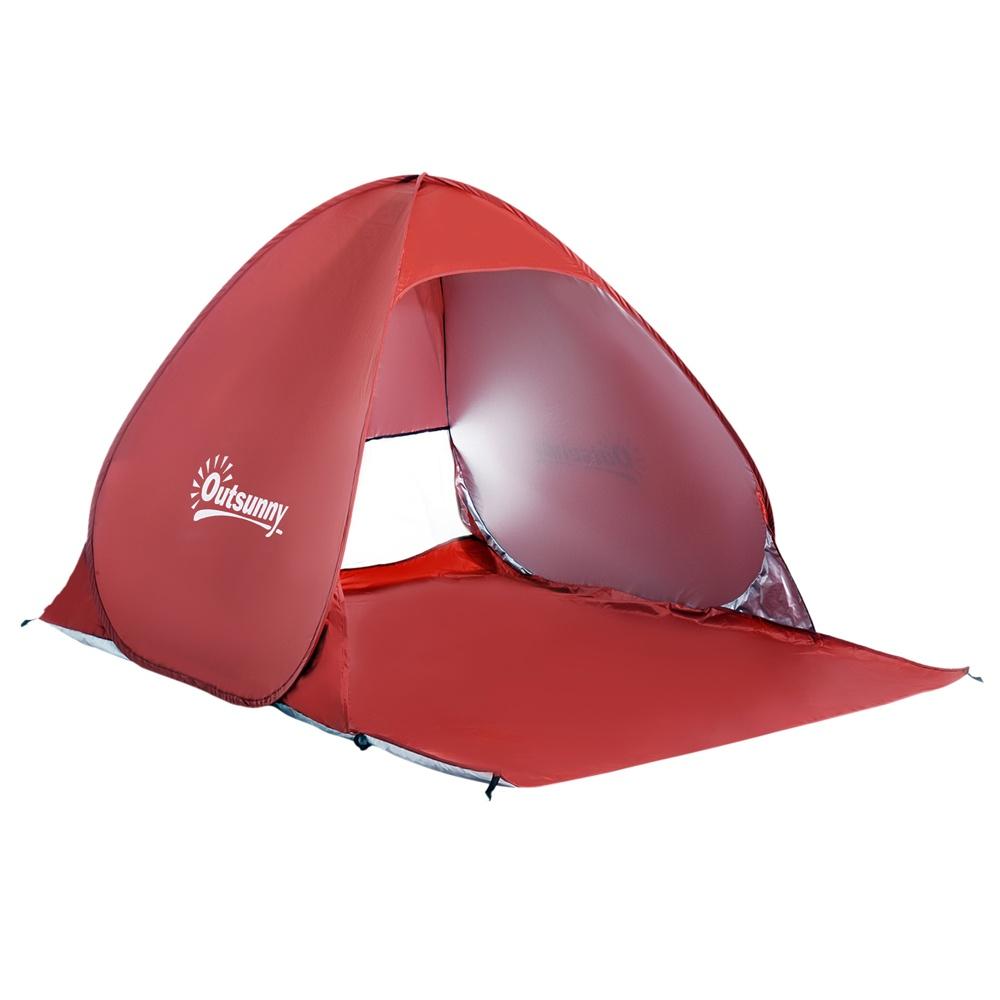 Snabbuppsättning Red Beach Tent Shelter för 2-3 personer