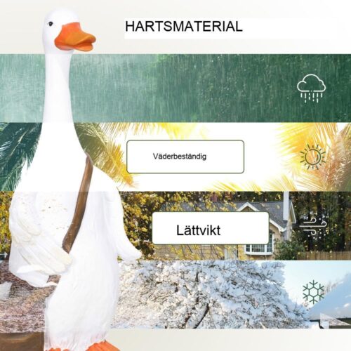 Swan Planter med dräneringshål – Harts trädgårdsdekor för inomhus/utomhus